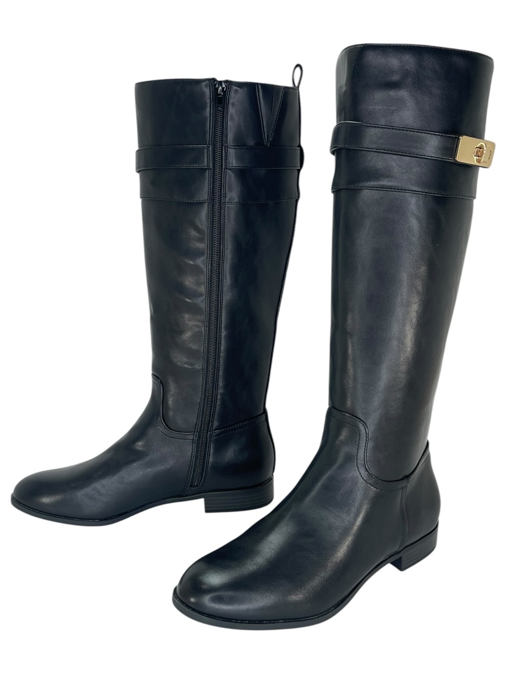 Giani Bernini Taharahh Black Faux Leather Knee High Womens Boots Size 9.5M - Picture 7 of 12